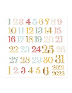 Chipboard números calendario de adviento