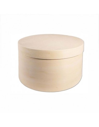 Caja madera de chapa de chopo redonda
