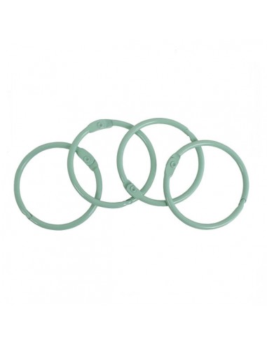 Set anillas de encuadernación verde mint 35mm
