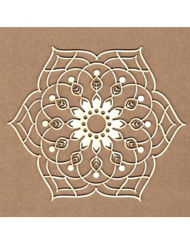 Chipboard Mandala floral