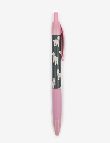 Bolígrafo tinta rosa alpaca
